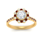 Load image into Gallery viewer, Bezel Halo Round Diamond Engagement Ring
