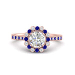 Load image into Gallery viewer, Bezel Halo Round Diamond Engagement Ring
