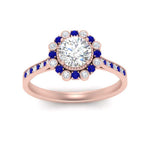 Load image into Gallery viewer, Bezel Halo Round Diamond Engagement Ring
