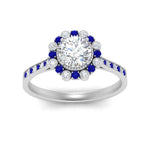 Load image into Gallery viewer, Bezel Halo Round Diamond Engagement Ring
