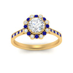 Load image into Gallery viewer, Bezel Halo Round Diamond Engagement Ring
