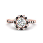 Load image into Gallery viewer, Bezel Halo Round Diamond Engagement Ring
