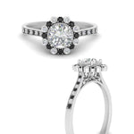 Load image into Gallery viewer, Bezel Halo Round Diamond Engagement Ring

