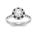 Load image into Gallery viewer, Bezel Halo Round Diamond Engagement Ring
