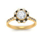 Load image into Gallery viewer, Bezel Halo Round Diamond Engagement Ring
