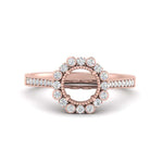 Load image into Gallery viewer, Bezel Halo Semi Mount Engagement Ring
