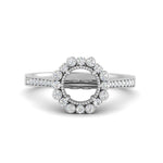 Load image into Gallery viewer, Bezel Halo Semi Mount Engagement Ring
