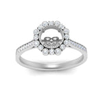 Load image into Gallery viewer, Bezel Halo Semi Mount Engagement Ring
