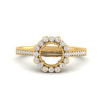 Load image into Gallery viewer, Bezel Halo Semi Mount Engagement Ring
