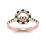 Load image into Gallery viewer, Bezel Halo Semi Mount Engagement Ring
