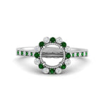 Load image into Gallery viewer, Bezel Halo Semi Mount Engagement Ring
