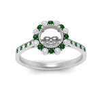 Load image into Gallery viewer, Bezel Halo Semi Mount Engagement Ring
