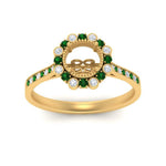 Load image into Gallery viewer, Bezel Halo Semi Mount Engagement Ring
