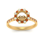 Load image into Gallery viewer, Bezel Halo Semi Mount Engagement Ring
