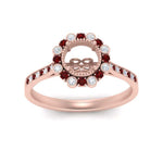 Load image into Gallery viewer, Bezel Halo Semi Mount Engagement Ring
