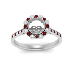 Load image into Gallery viewer, Bezel Halo Semi Mount Engagement Ring
