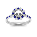 Load image into Gallery viewer, Bezel Halo Semi Mount Engagement Ring
