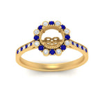 Load image into Gallery viewer, Bezel Halo Semi Mount Engagement Ring
