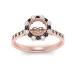 Load image into Gallery viewer, Bezel Halo Semi Mount Engagement Ring
