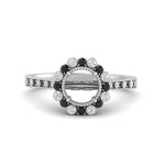 Load image into Gallery viewer, Bezel Halo Semi Mount Engagement Ring
