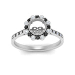 Load image into Gallery viewer, Bezel Halo Semi Mount Engagement Ring
