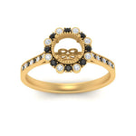 Load image into Gallery viewer, Bezel Halo Semi Mount Engagement Ring
