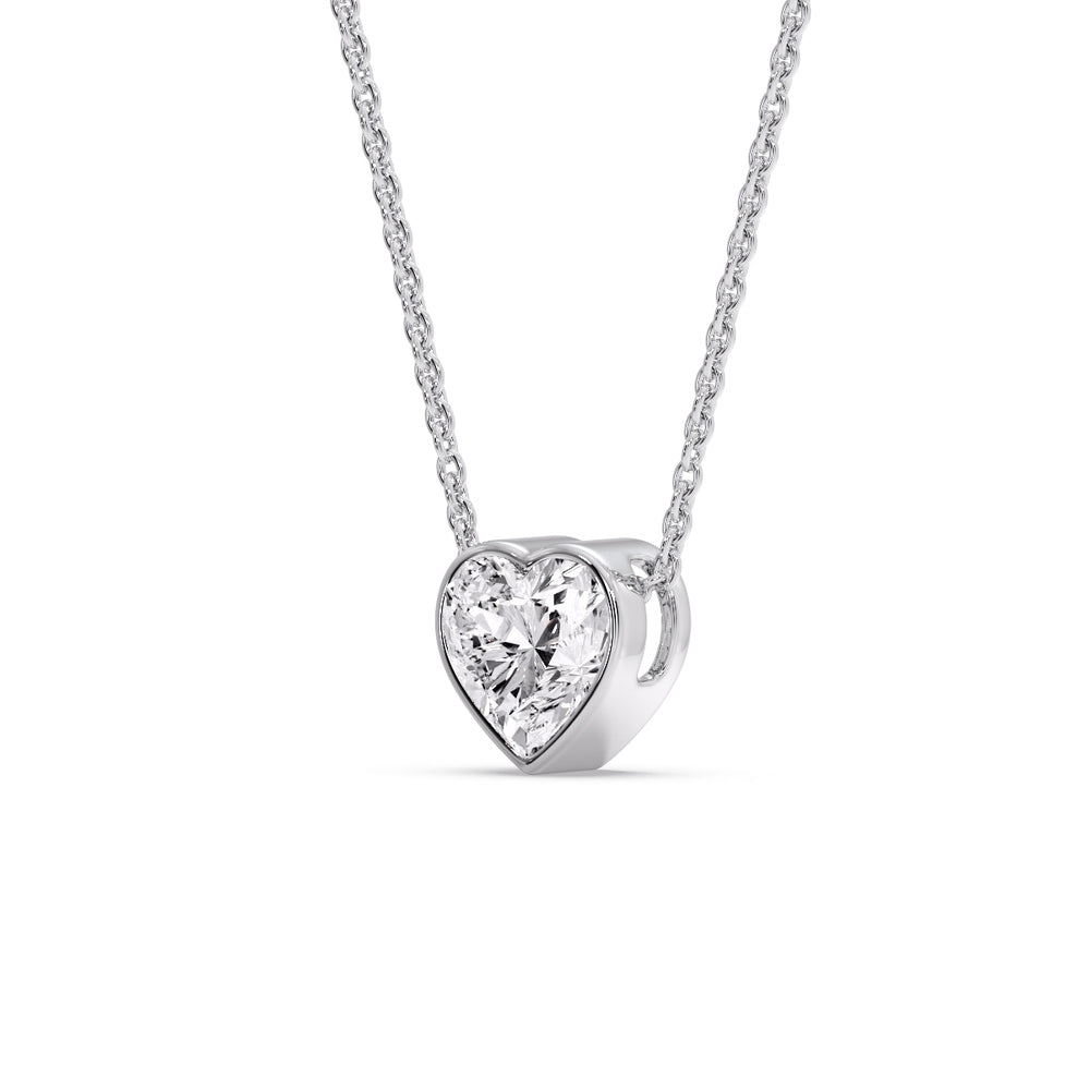 Solitaire Bezel Heart Shape Pendant
