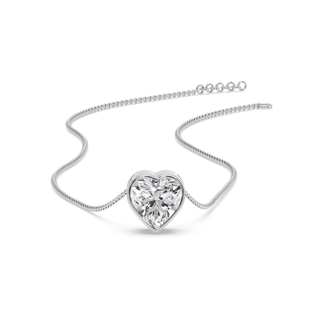 Solitaire Bezel Heart Shape Pendant