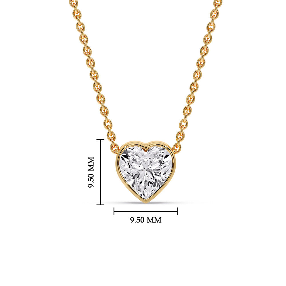 Solitaire Bezel Heart Shape Pendant