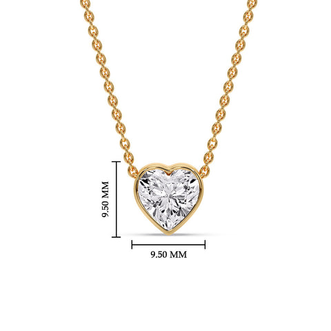 Solitaire Bezel Heart Shape Pendant