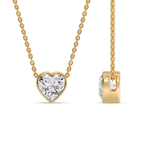 Solitaire Bezel Heart Shape Pendant