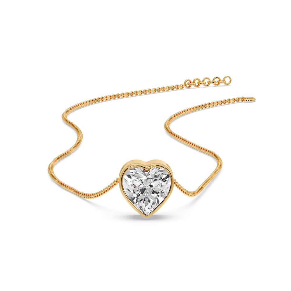 Solitaire Bezel Heart Shape Pendant