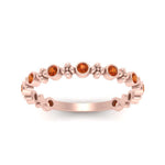 Load image into Gallery viewer, bezel-orange-sapphire-stacking-wedding-band-in-rose-gold-FD67387BGSAOR-NL-RG.jpg
