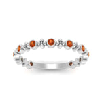 Load image into Gallery viewer, bezel-orange-sapphire-stacking-wedding-band-in-white-gold-FD67387BGSAOR-NL-WG.jpg
