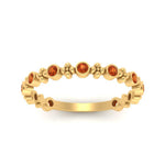 Load image into Gallery viewer, bezel-orange-sapphire-stacking-wedding-band-in-yellow-gold-FD67387BGSAOR-NL-YG.jpg
