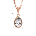 Load image into Gallery viewer, Bezel Pear Water Drop Solitaire Pendant
