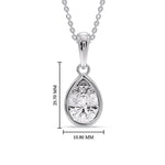 Load image into Gallery viewer, Bezel Pear Water Drop Solitaire Pendant
