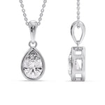Load image into Gallery viewer, Bezel Pear Water Drop Solitaire Pendant
