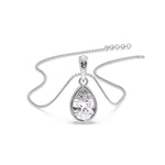 Load image into Gallery viewer, Bezel Pear Water Drop Solitaire Pendant
