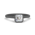 Thumbnail 13 - Asscher Cut Petite Bezel Solitaire Engagement Ring