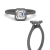 Load image into Gallery viewer, Asscher Cut Petite Bezel Solitaire Engagement Ring