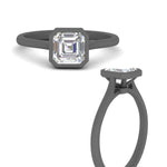 Load image into Gallery viewer, Asscher Cut Petite Bezel Solitaire Engagement Ring
