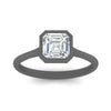 Load image into Gallery viewer, Asscher Cut Petite Bezel Solitaire Engagement Ring