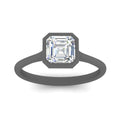 Thumbnail 15 - Asscher Cut Petite Bezel Solitaire Engagement Ring
