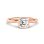 Load image into Gallery viewer, Asscher Cut Petite Bezel Solitaire Engagement Ring
