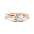 Thumbnail 9 - Asscher Cut Petite Bezel Solitaire Engagement Ring