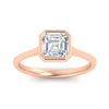 Load image into Gallery viewer, Asscher Cut Petite Bezel Solitaire Engagement Ring