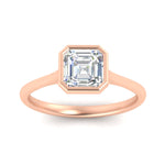 Load image into Gallery viewer, Asscher Cut Petite Bezel Solitaire Engagement Ring
