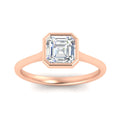 Thumbnail 11 - Asscher Cut Petite Bezel Solitaire Engagement Ring