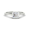 Load image into Gallery viewer, Asscher Cut Petite Bezel Solitaire Engagement Ring